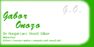gabor onozo business card